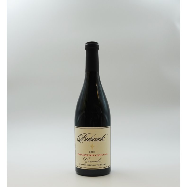 Grenache, Opportunity Knocks, Spanish Springs Vineyard, Babcock, 2018