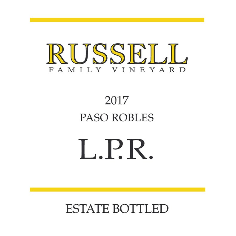 Zinfandel, L.P.R., Paso Robles, Russell, 2016