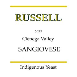 Sangiovese, Cienega Valley, Russell, 2022