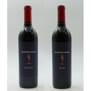 (TILBUD A) - 12 Flasker: 6 Fl. Dani + 6 Fl. Zin, Passione Divina/Russell, 2019 - SPAR 50%