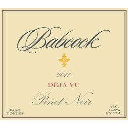 Pinot Noir, Deja V�, Santa Rita Hills, Santa Barbara, Babcock, 2017
