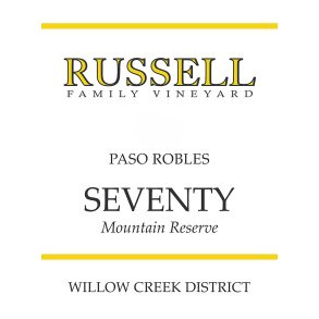 18 Fl. Seventy, Paso Robles, Russell, 2018 + Gratis Seventy Magnum-Flaske