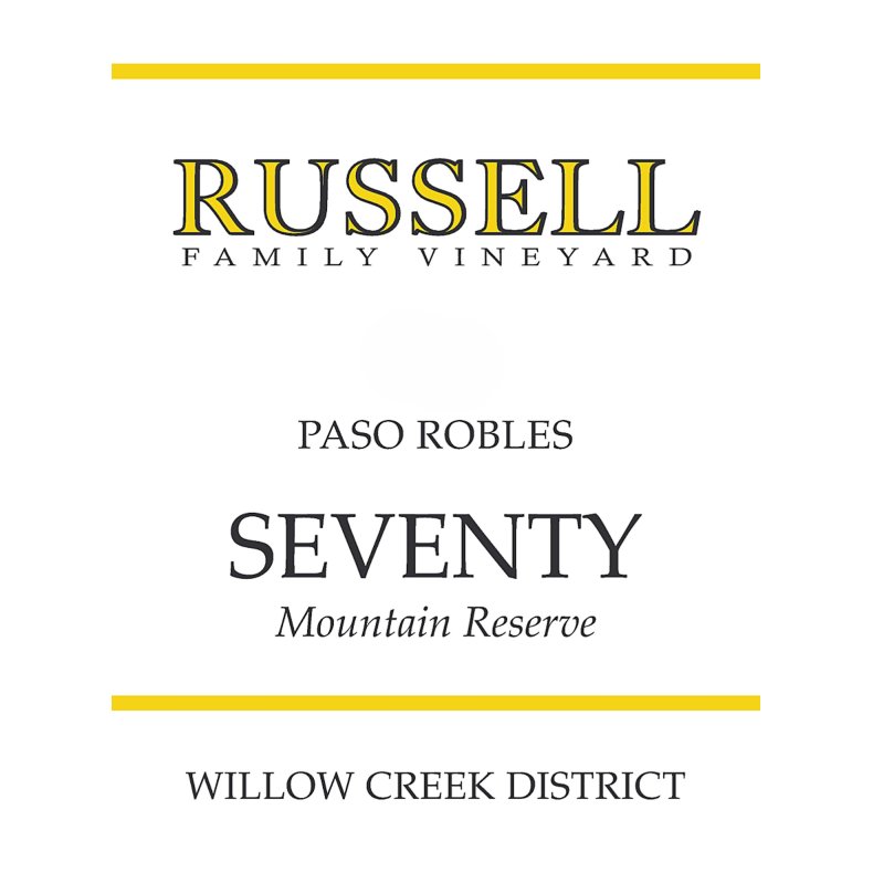 18 Fl. Seventy, Paso Robles, Russell, 2018 + Gratis Seventy Magnum-Flaske