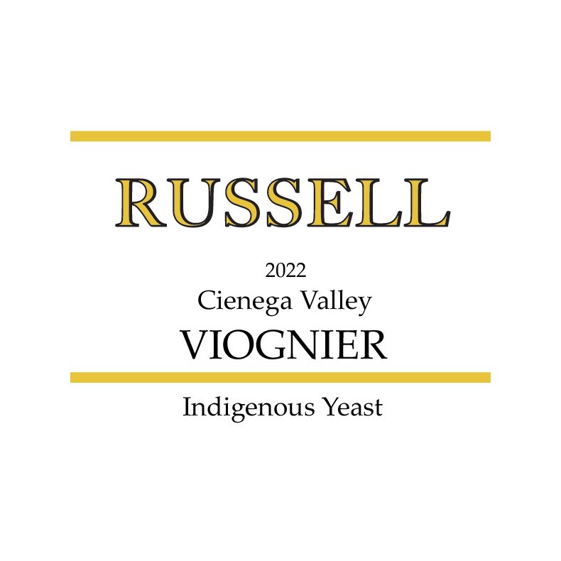 Viognier, Cienega Valley, Russell, 2022